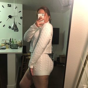 Off white cable knit lounge set